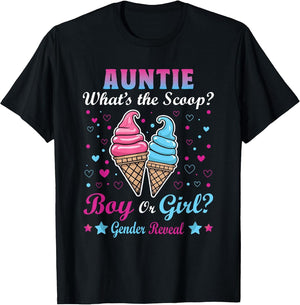 Auntie Ice Cream Whats The Scoop Gender Reveal Matching