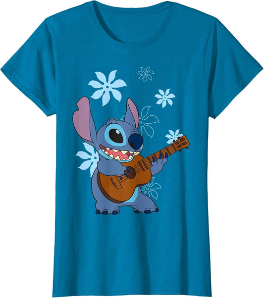 Disney Lilo & Stitch Tropical Stich Ukulele , Women, Sapphire Blue, Large