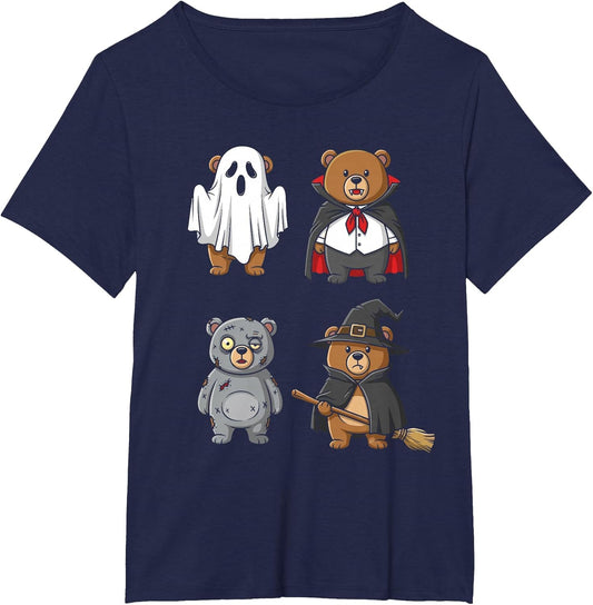 Cute Halloween Bear in Costumes Graphic