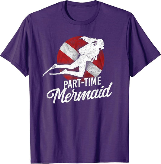 Scuba Diving Diver Girl Part-Time Mermaid