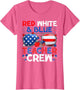 4th of July Red White & Teacher Crew American Flag