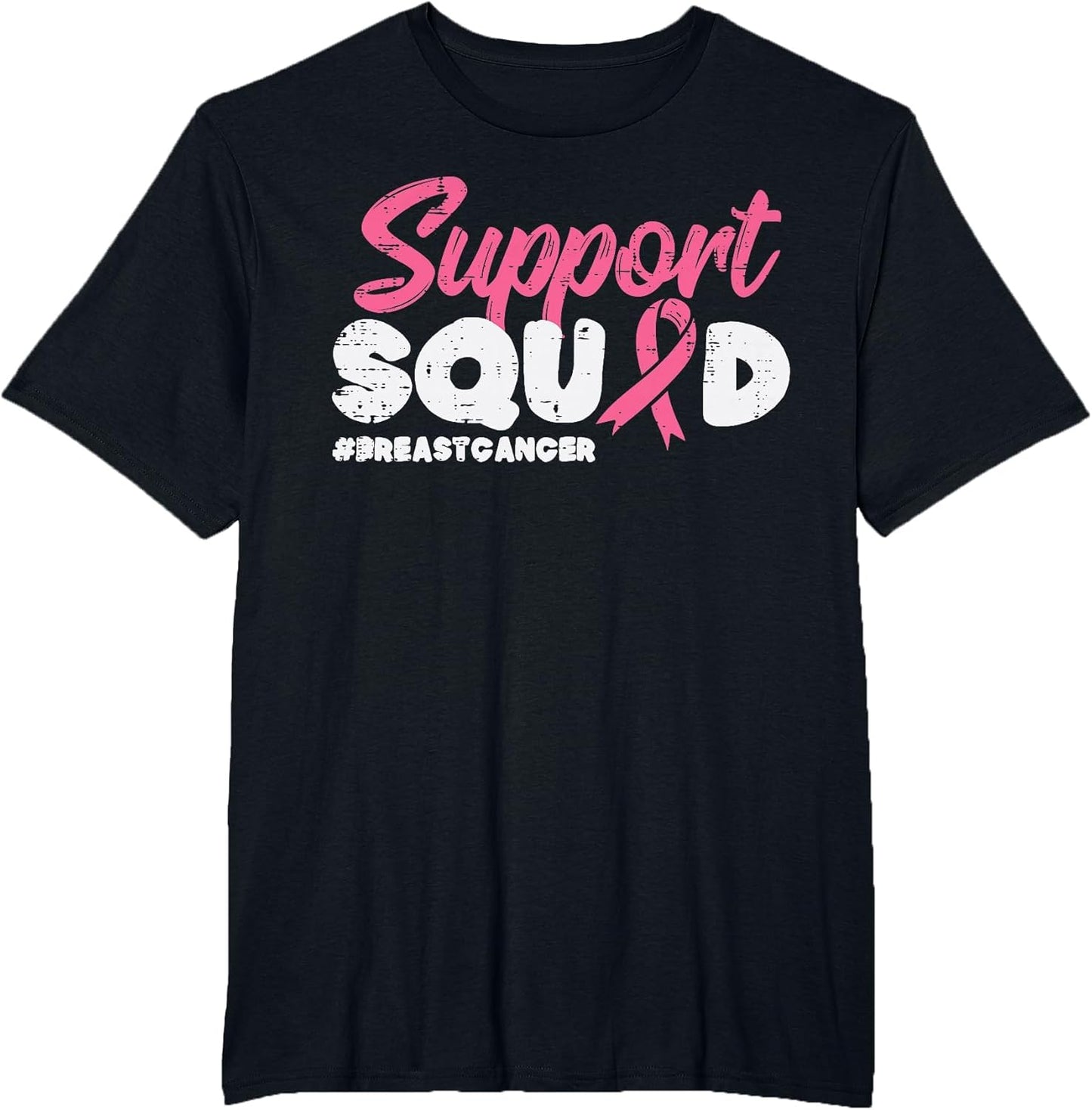 Support Squad Breast Cancer Awareness Ribbon Men Women Kids