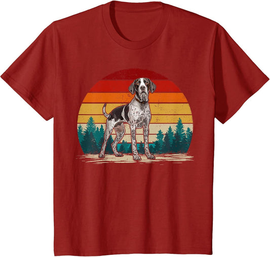 Vintage Style Distressed Retro English Pointer Dog