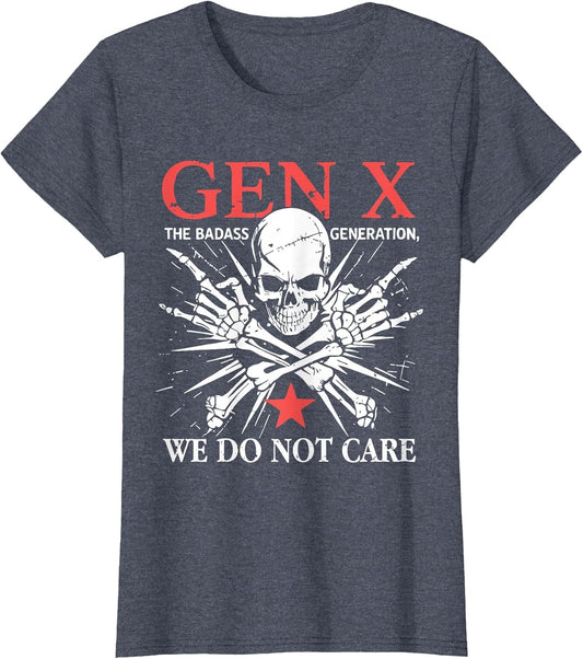 Retro Gen X Generation We Do Not Care Generation X Skull