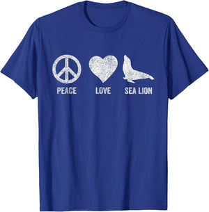 Peace Love Sea Lion Lover Funny Sea Lion Quote