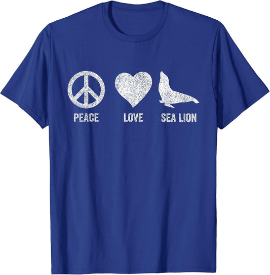 Peace Love Sea Lion Lover Funny Sea Lion Quote