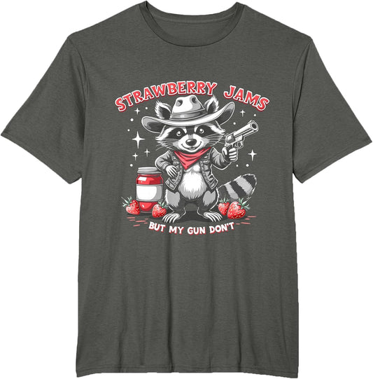 Strawberry Jams But My Gun Don't, Meme Funny Raccoon