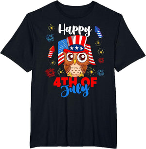 Funny American USA Patriotic 4th of July Owl