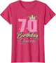 Women's Birthday Queen 70th Birthday Queen