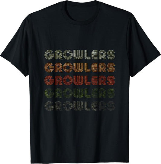 Love Heart Growlers Grunge Vintage Style Black Growlers