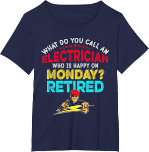 Vintage Retro Happy Retirement Funny an Electrician Retired