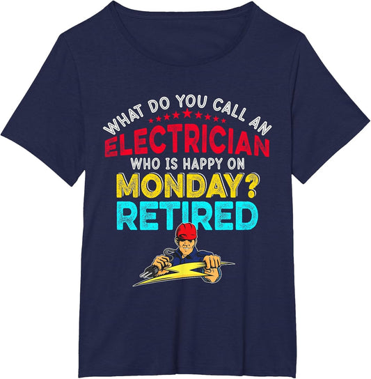 Vintage Retro Happy Retirement Funny an Electrician Retired