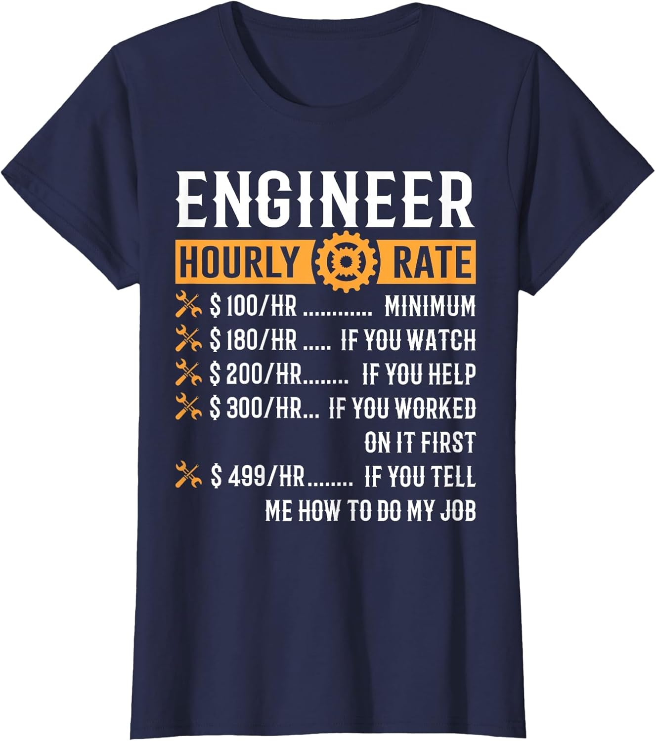 Funny Engineer Gifts - Engineer Hourly Rate