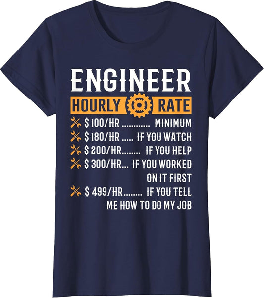 Funny Engineer Gifts - Engineer Hourly Rate