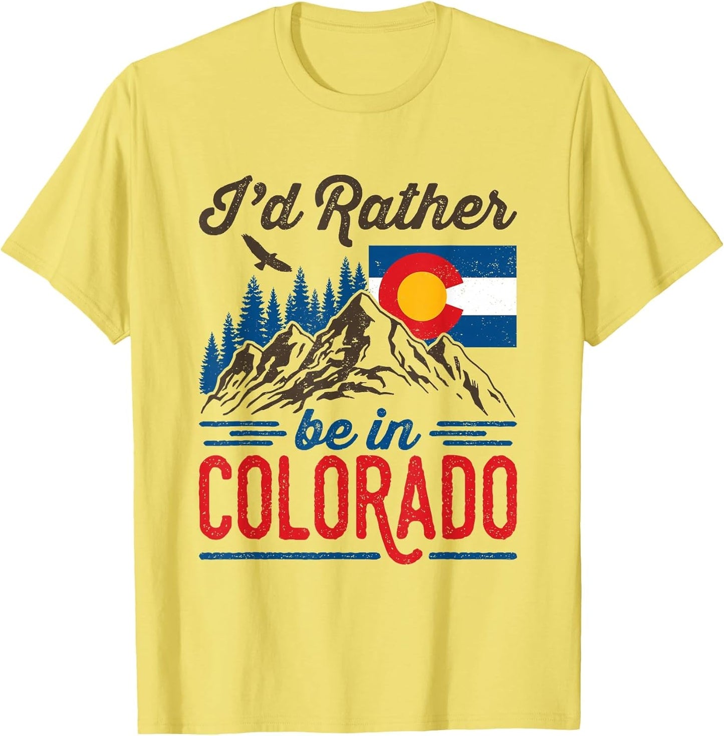 I'd Rather Be in Colorado Roots Souvenir Flag