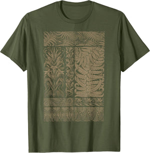 Fern Botanical Plant Botany Vintage Wild Flower , Men, Olive Green, X-Large
