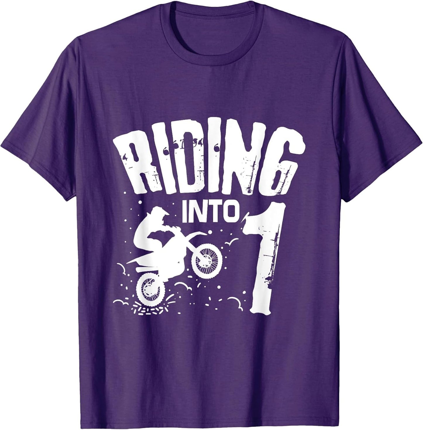 Riding Into 1 Funny Dirt Bike First Birthday Biker Apparel
