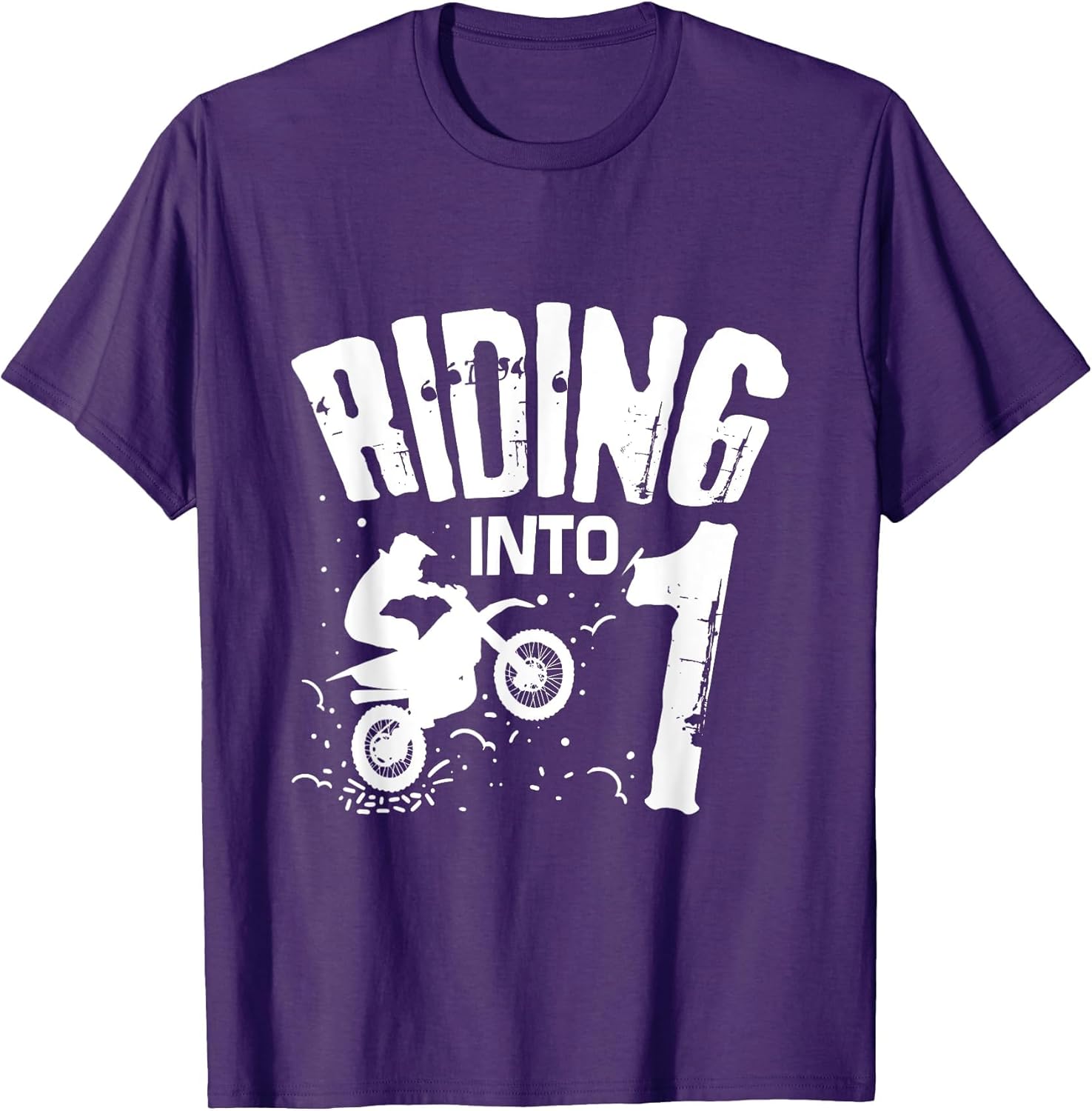 Riding Into 1 Funny Dirt Bike First Birthday Biker Apparel