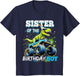 Sister of The Birthday Boy Monster Truck Dinosaur Party