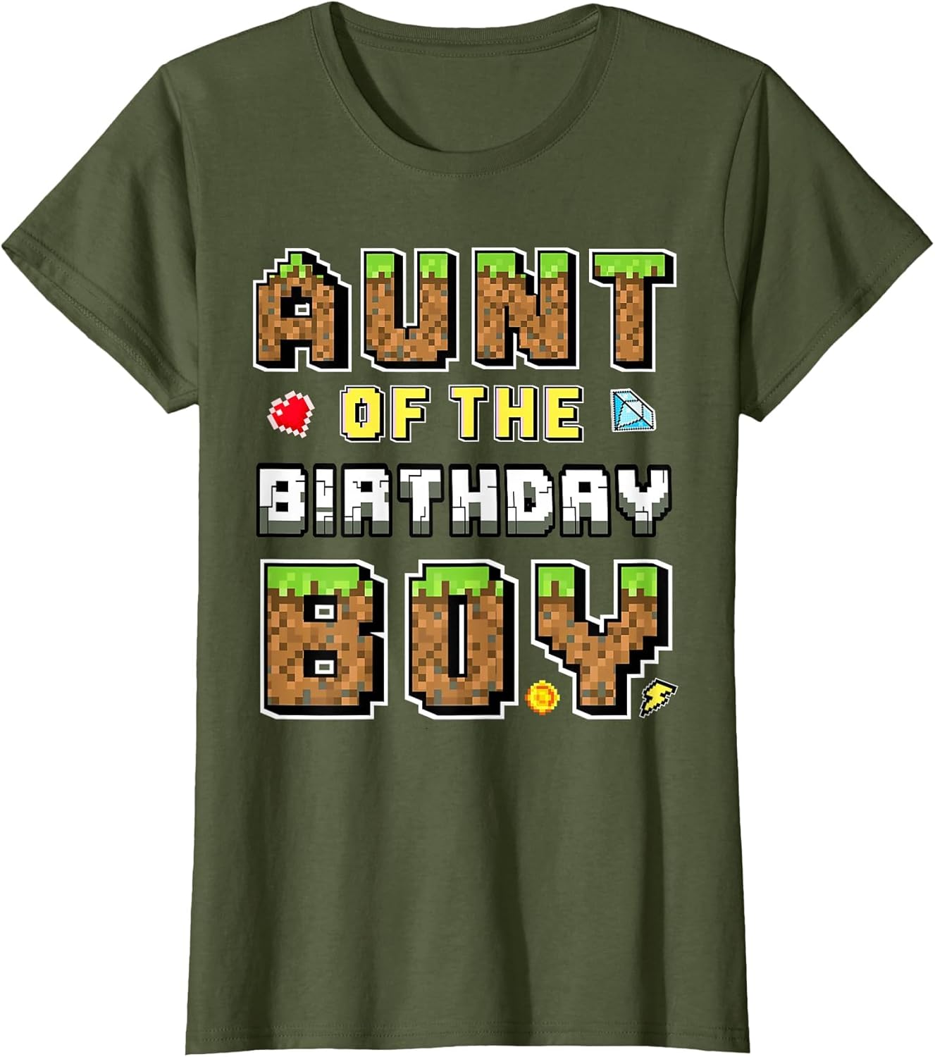 Aunt of The Birthday Boy Gamer Pixel Birthday Party Matching
