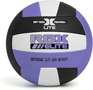 RBX Elite Performance Volleyball, Official Size 5, Soft Touch Cover, All Weather, Indoor/Outdoor
