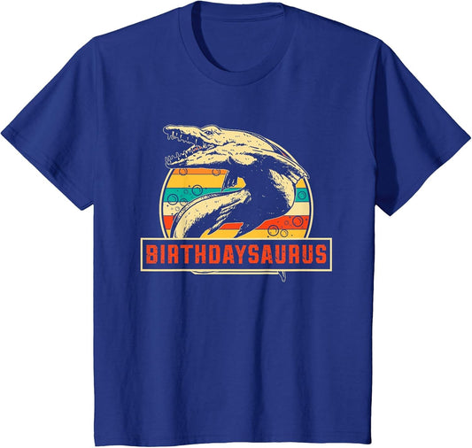 Birthdaysaurus Dinosaur Mosasaurus Funny Kids Birthday