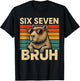 Six Seven Bruh Capybara Retro Vintage Funny 67 Meme Kids