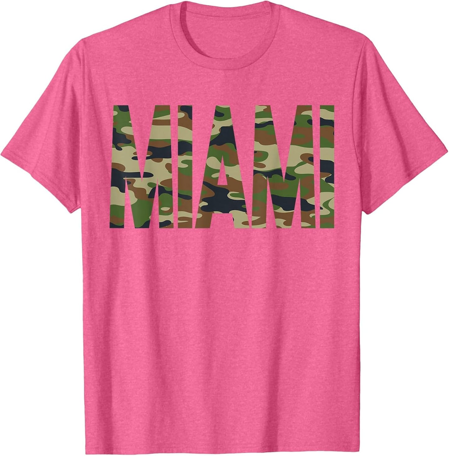 Miami Camouflage Seamless Pattern Typography Cool