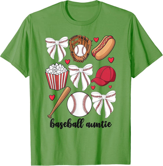 Baseball Auntie Coquette Bow Nephew Baseball Aunt