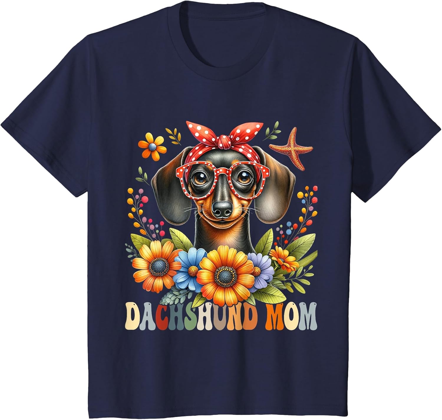 Dachshund Mom Dog Lover Mother's Day Retro Floral Women