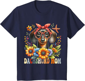 Dachshund Mom Dog Lover Mother's Day Retro Floral Women