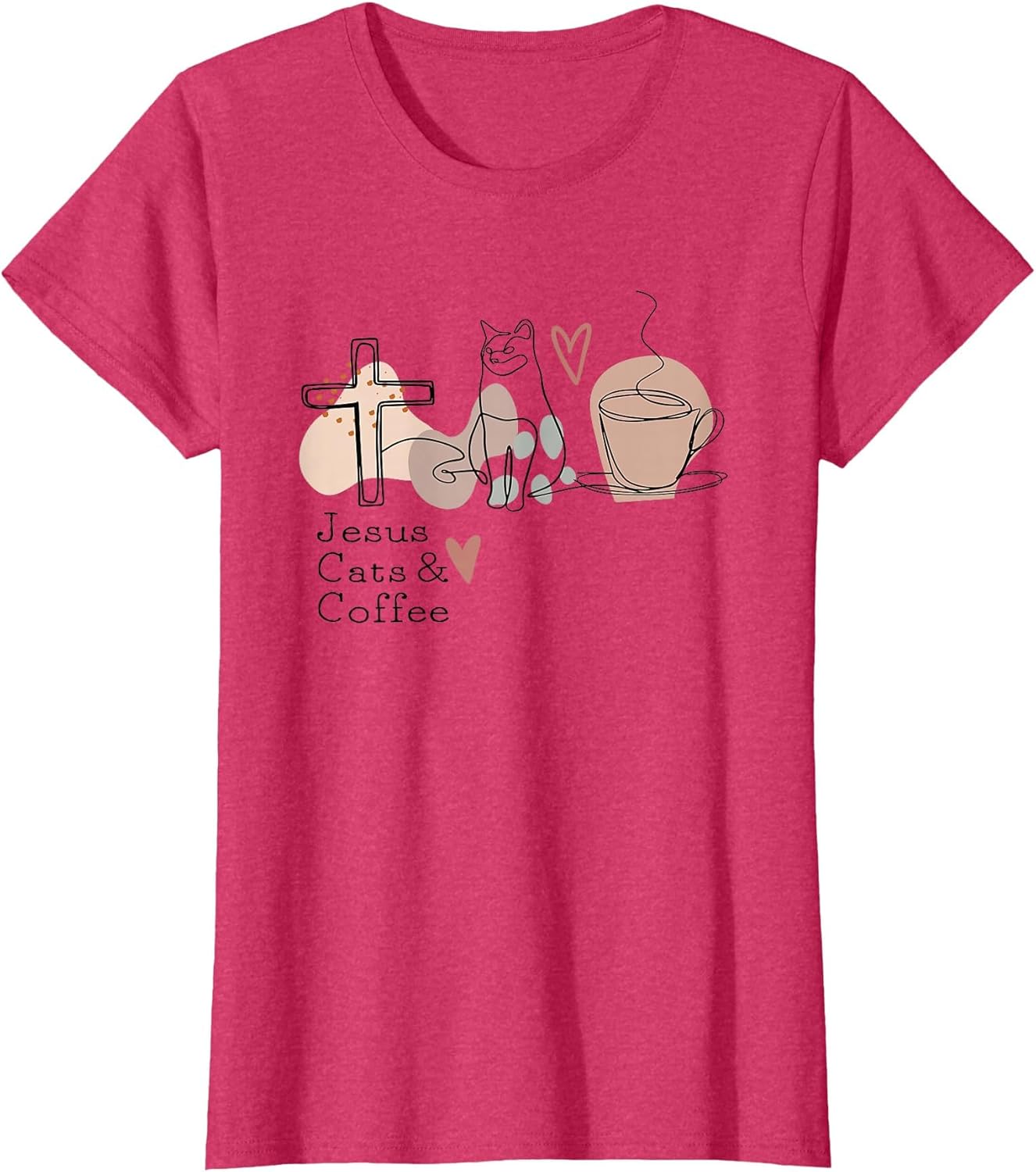 Jesus Cats and Coffee Minimalist Graphic Design