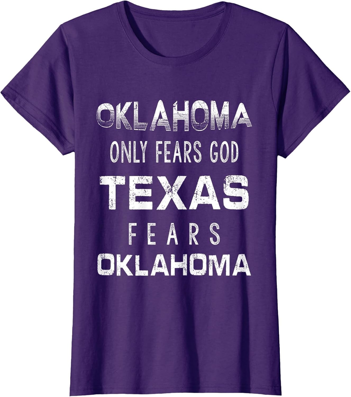 Funny Vintage Oklahoma Only Fears God Texas Fears Oklahoma