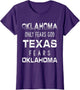 Funny Vintage Oklahoma Only Fears God Texas Fears Oklahoma