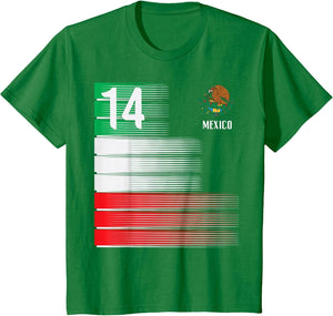 Mexican Flag 14 Mexico Soccer Fan Men Women Kids Boys Girls