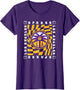WNBA Los Angeles Sparks Retro Wavy Checkerboard