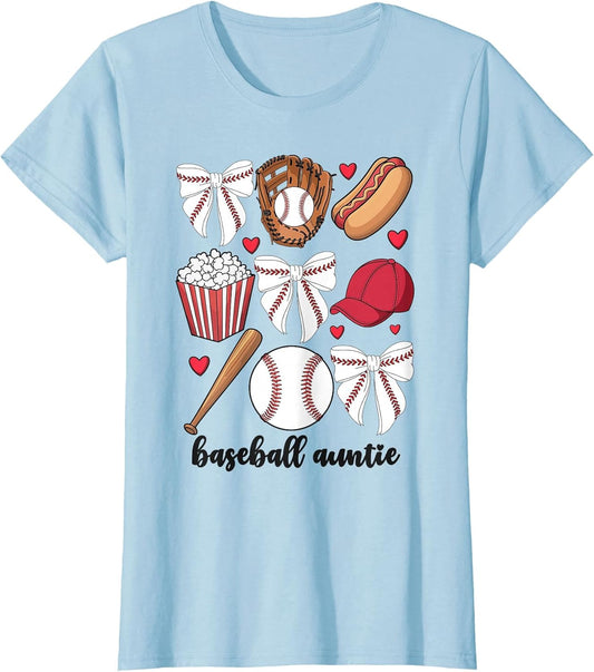 Baseball Auntie Coquette Bow Nephew Baseball Aunt