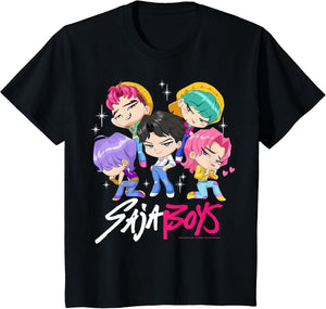 Kpop Demon Hunters Saja Boys Chibi Band Group Shot