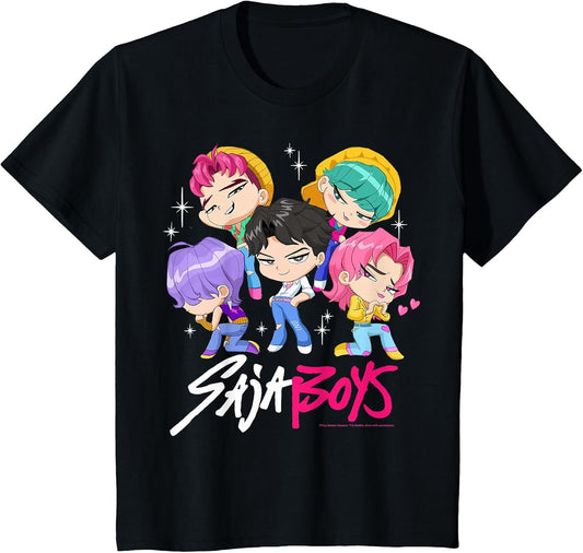 Kpop Demon Hunters Saja Boys Chibi Band Group Shot