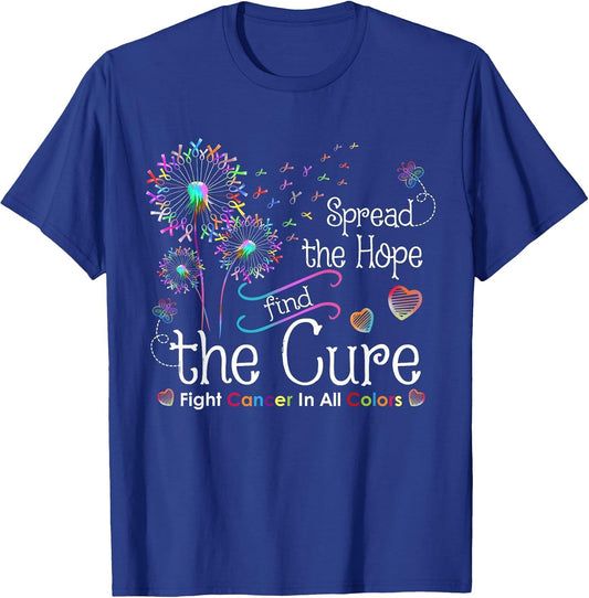 Fight Cancer in All and Everyday Colors Ribbons Flower Heart
