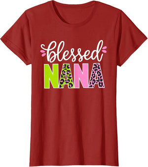 Blessed Nana Shirt Women Grandma Nana Mothers Day