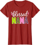 Blessed Nana Shirt Women Grandma Nana Mothers Day