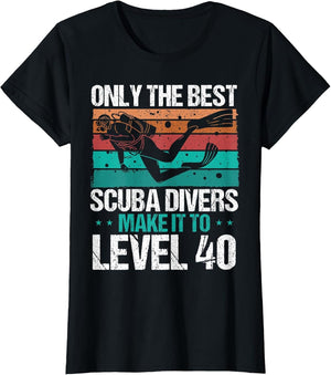 40 Birthday Scuba Diving Level 40 Year Old Diver Snorkeling