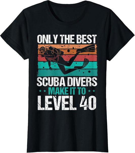 40 Birthday Scuba Diving Level 40 Year Old Diver Snorkeling