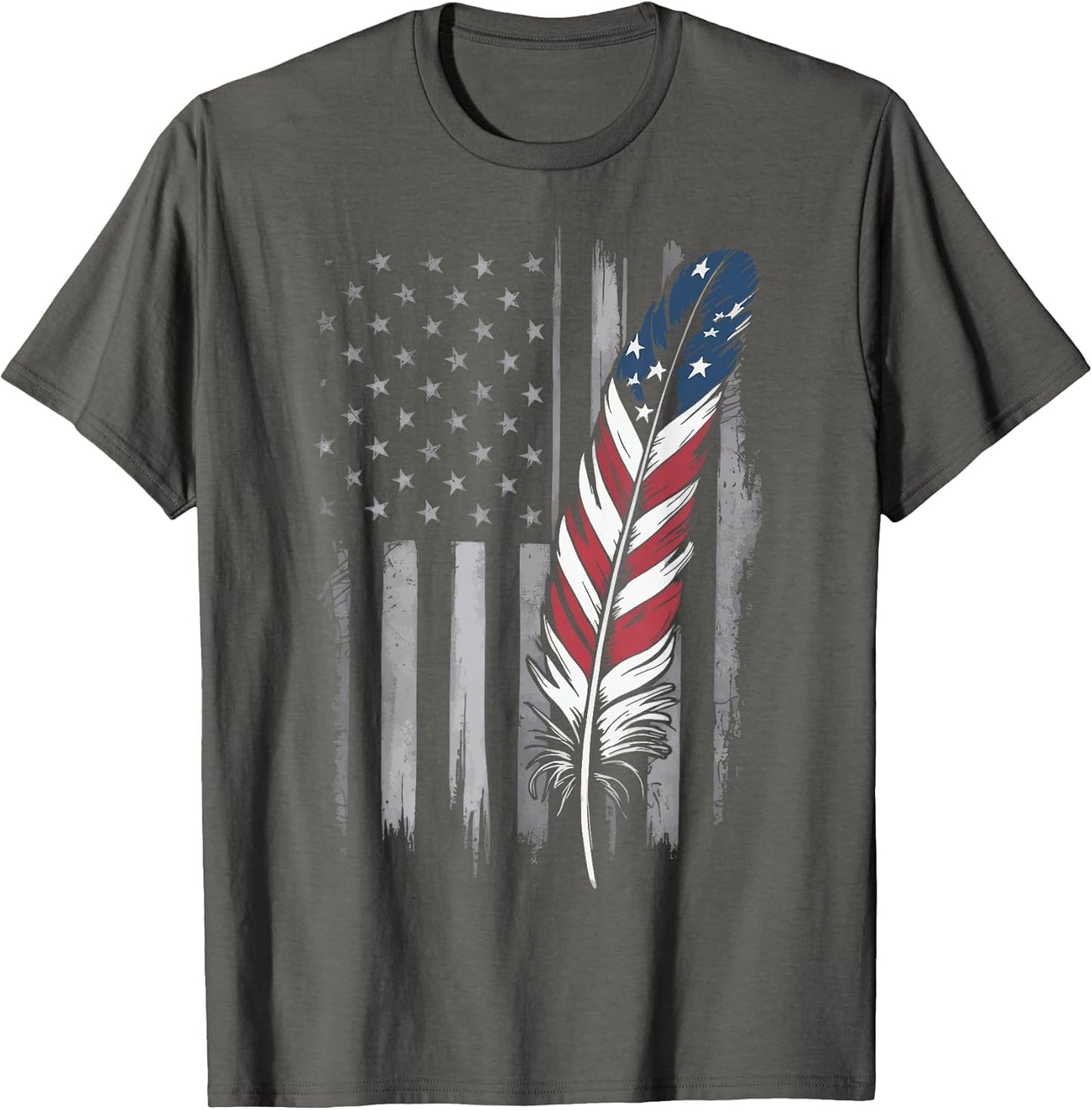 Feather USA Flag Native American Tribal Tradition