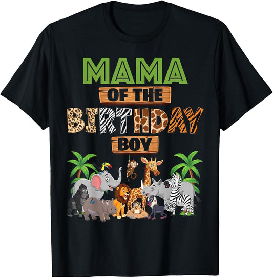 Wild Mama of The Birthday Boy Zoo Safari Jungle Animal