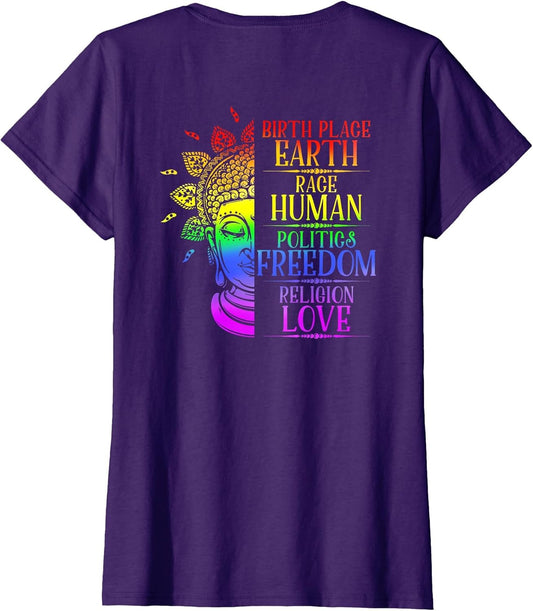 Birthplace Earth Shirt Race Human Politics Freedom Love