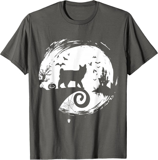 Japanese Bobtail Halloween Costume Moon Silhouette