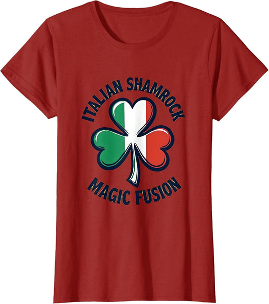 Italian Shamrock Magic Fusion St Patricks Design