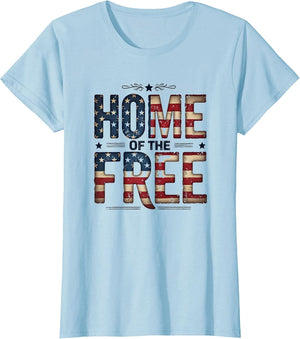 Home of the Free American Flag Patriotic Design